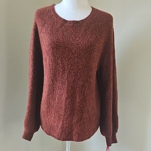 Ruby‎ Rd. Rich Brown Crew Neck Sweater